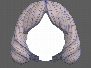 Base Hair for girl V44 3D Модель