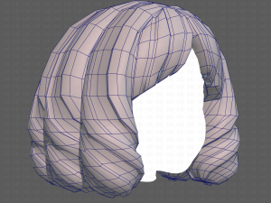 Base Hair for girl V44 3D Модель