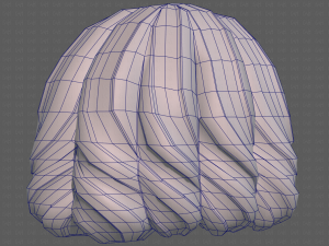 Base Hair for girl V44 3D Модель