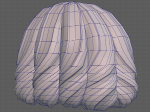 Base Hair for girl V44 3D Модель