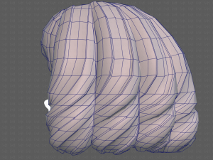 Base Hair for girl V44 3D Модель