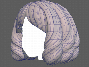 Base Hair for girl V44 3D Модель
