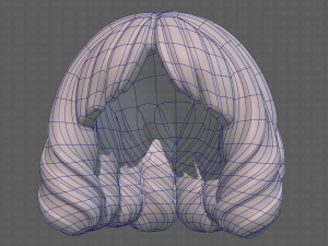 Base Hair for girl V44 3D Модель