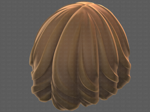 Base Hair for girl V44 3D Модель