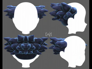 Cabelo Base para Menino V44 Modelo 3D