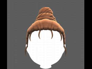 Base Hair for girl V45 Model 3D