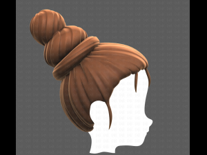 Base Hair for girl V45 Model 3D