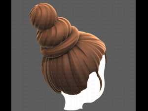 Base Hair for girl V45 Model 3D