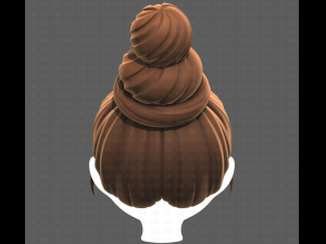 Base Hair for girl V45 Model 3D
