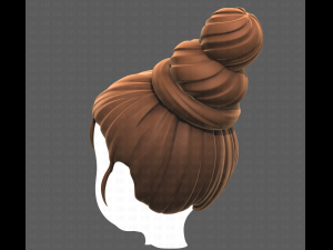 Base Hair for girl V45 Model 3D