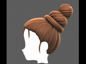 Base Hair for girl V45 Model 3D