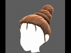 Base Hair for girl V45 Model 3D
