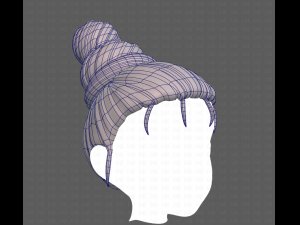 Base Hair for girl V45 Model 3D