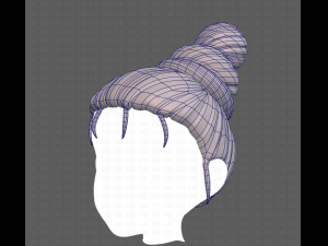 Base Hair for girl V45 Model 3D