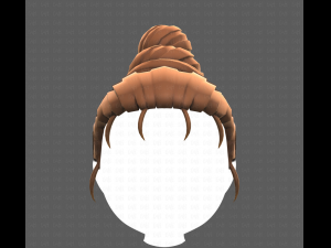 Base Hair for girl V45 Model 3D