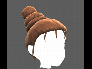 Base Hair for girl V45 Model 3D