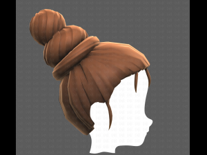 Base Hair for girl V45 Model 3D