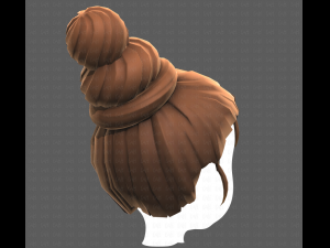 Base Hair for girl V45 Model 3D