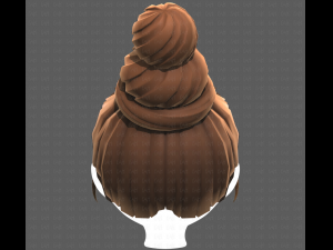 Base Hair for girl V45 Model 3D