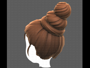 Base Hair for girl V45 Model 3D