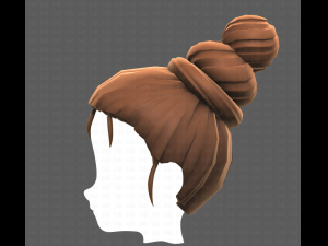Base Hair for girl V45 Model 3D