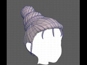 Base Hair for girl V45 Model 3D