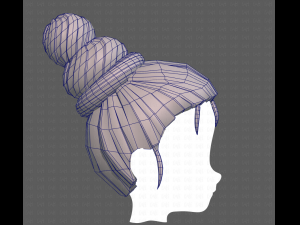 Base Hair for girl V45 Model 3D