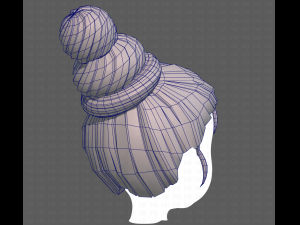Base Hair for girl V45 Model 3D