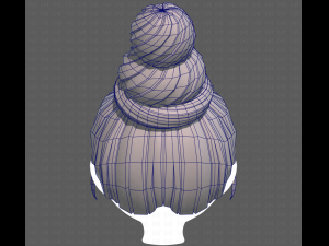 Base Hair for girl V45 Model 3D