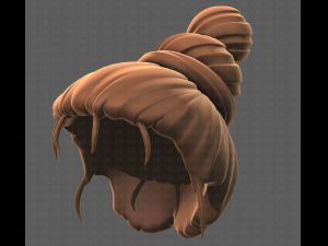 Base Hair for girl V45 Model 3D