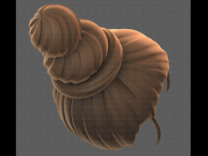 Base Hair for girl V45 Model 3D