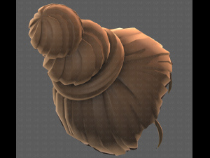 Base Hair for girl V45 Model 3D