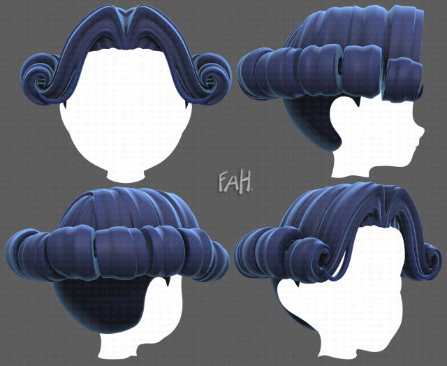 Base Hair for Boy V45 3D Модель .c4d .max .obj .3ds .fbx .stl .blend 