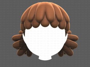Base Hair for girl V46 3D Model