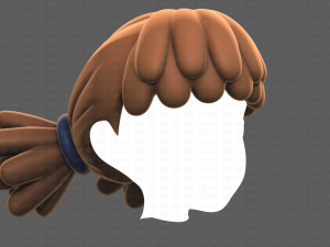 Base Hair for girl V46 3D Model
