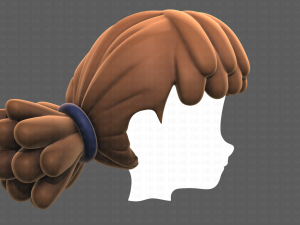 Base Hair for girl V46 3D Model