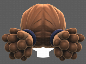 Base Hair for girl V46 3D Model