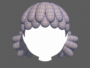 Base Hair for girl V46 3D Model