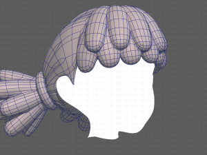Base Hair for girl V46 3D Model