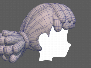 Base Hair for girl V46 3D Model