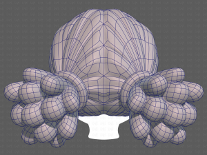 Base Hair for girl V46 3D Model