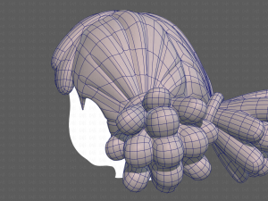 Base Hair for girl V46 3D Model