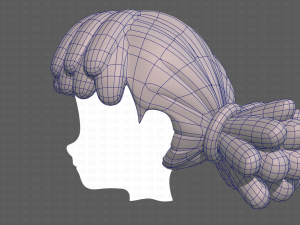 Base Hair for girl V46 3D Model