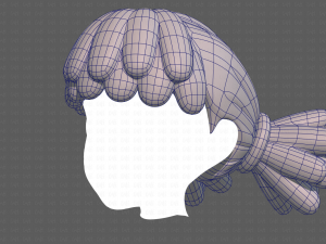 Base Hair for girl V46 3D Model