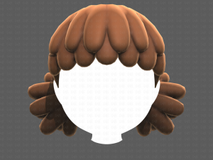 Base Hair for girl V46 3D Model