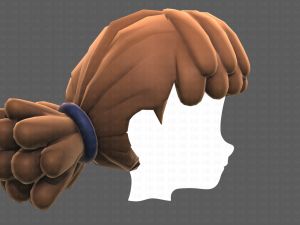 Base Hair for girl V46 3D Model