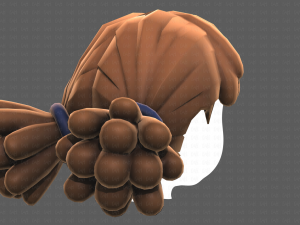 Base Hair for girl V46 3D Model