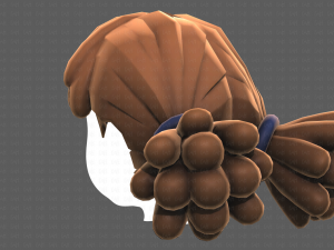 Base Hair for girl V46 3D Model