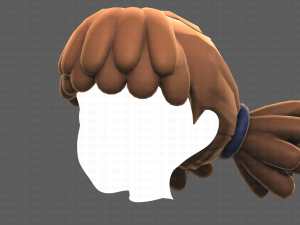 Base Hair for girl V46 3D Model