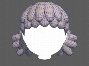 Base Hair for girl V46 3D Model